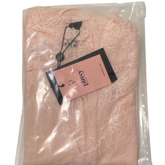 Pinsy Sz 2X 2XL Smoothing Lace Shapewear Bodysuit Pink New Classic Minimalist - Picture 4 of 6